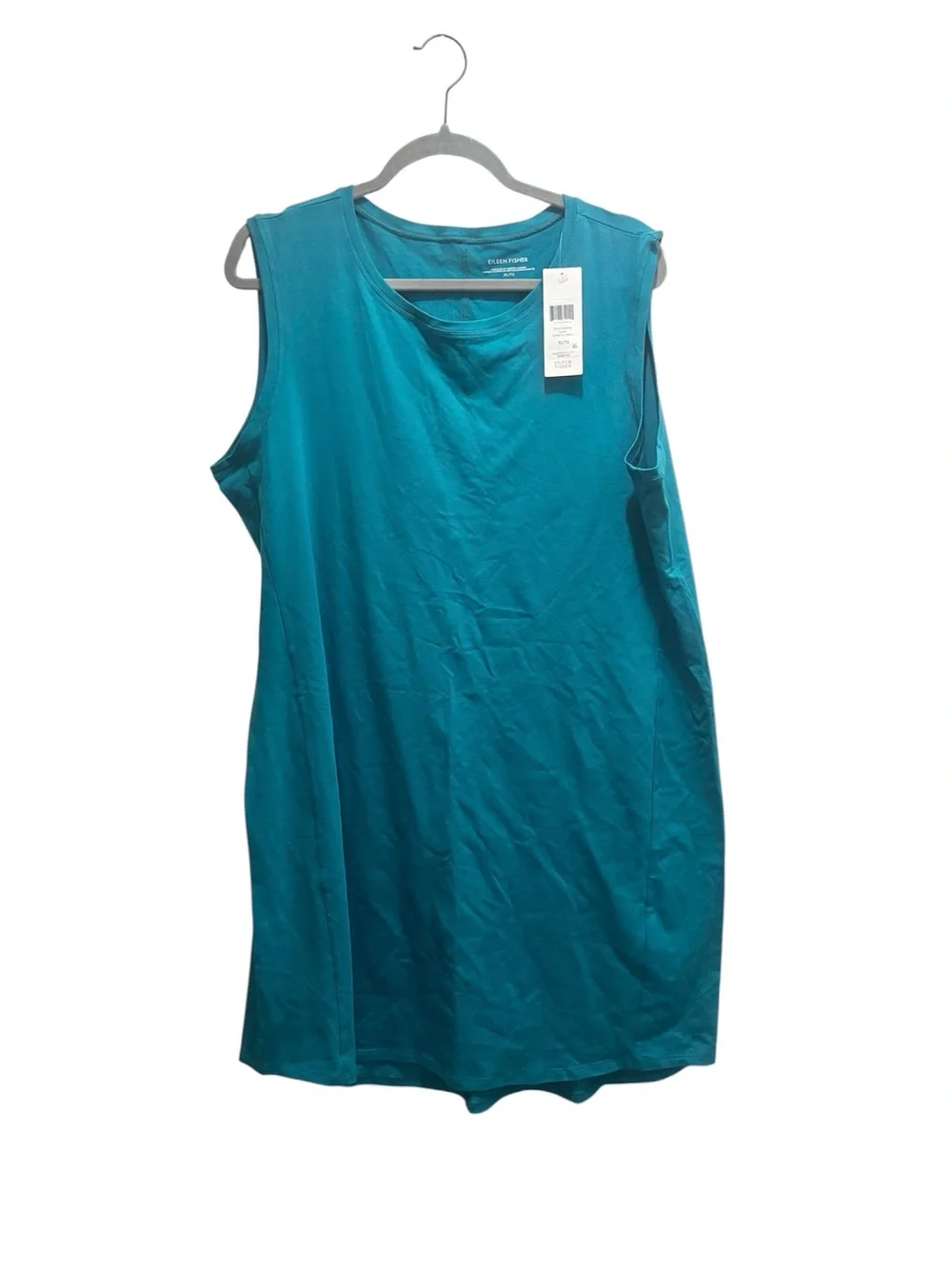 eileen fisher sleeveless jersey dress EILEEN FISHER Stretch-Jersey Crewneck Sleeveless Midi Dress